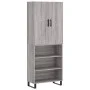 Aparador alto madera contrachapada gris sonoma 69,5x34x180 cm de vidaXL, Aparadores - Ref: Foro24-3196097, Precio: 128,19 €, ...