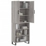 Aparador alto madera contrachapada gris sonoma 69,5x34x180 cm de vidaXL, Aparadores - Ref: Foro24-3196097, Precio: 131,56 €, ...