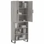 Aparador alto madera contrachapada gris sonoma 69,5x34x180 cm de vidaXL, Aparadores - Ref: Foro24-3196097, Precio: 128,19 €, ...