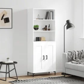 Aparador alto madera contrachapada blanco 69,5x34x180 cm de vidaXL, Aparadores - Ref: Foro24-3189957, Precio: 152,68 €, Descu...