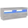 Mueble de TV con luces LED gris Sonoma 100x35x40 cm de vidaXL, Muebles TV - Ref: Foro24-815721, Precio: 61,13 €, Descuento: %