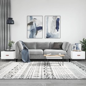 Couchtisch, 2 Stück, glänzend weißes Holzwerkstoff, 50 x 50 x 40 cm von vidaXL, Couchtisch - Ref: Foro24-829337, Preis: 72,01...