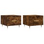 Couchtisch 2 Stk. Holzwerkstoff geräucherte Eiche 50x50x40cm von vidaXL, Couchtisch - Ref: Foro24-829359, Preis: 66,55 €, Rab...
