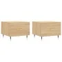 Coffee tables 2 pcs engineered wood Sonoma oak 50x50x40cm by vidaXL, Coffee table - Ref: Foro24-829355, Price: 65,98 €, Disco...