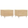 Couchtische, 2 Stück, Holzwerkstoff, Sonoma-Eiche, 50 x 50 x 40 cm von vidaXL, Couchtisch - Ref: Foro24-829355, Preis: 66,55 ...