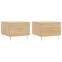 Center tables 2 units engineered wood Sonoma oak 50x50x40cm by vidaXL, Coffee table - Ref: Foro24-829371, Price: 65,28 €, Dis...
