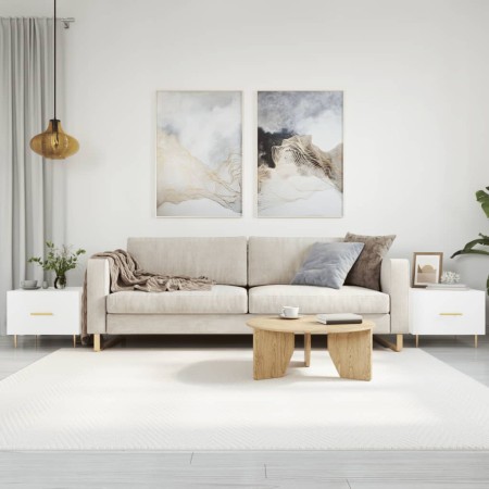 Couchtisch, 2 Stück, glänzend weißes Holzwerkstoff, 50 x 50 x 40 cm von vidaXL, Couchtisch - Ref: Foro24-829369, Preis: 70,57...