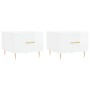 Mesa de centro 2 uds madera ingeniería blanco brillo 50x50x40cm de vidaXL, Mesas de centro - Ref: Foro24-829369, Precio: 70,5...