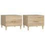 Coffee tables 2 pcs engineered wood Sonoma oak 50x50x40cm by vidaXL, Coffee table - Ref: Foro24-812715, Price: 71,28 €, Disco...