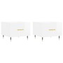 Mesa de centro 2 uds madera ingeniería blanco brillo 50x50x40cm de vidaXL, Mesas de centro - Ref: Foro24-829353, Precio: 72,68 €