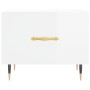 Mesa de centro 2 uds madera ingeniería blanco brillo 50x50x40cm de vidaXL, Mesas de centro - Ref: Foro24-829353, Precio: 72,68 €