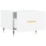 Mesa de centro 2 uds madera ingeniería blanco brillo 50x50x40cm de vidaXL, Mesas de centro - Ref: Foro24-829353, Precio: 72,68 €