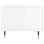 Mesa de centro 2 uds madera ingeniería blanco brillo 50x50x40cm de vidaXL, Mesas de centro - Ref: Foro24-829353, Precio: 72,68 €