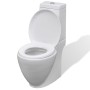 Juego de váter WC y bidé de cerámica blanco