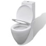 Juego de váter WC y bidé de cerámica blanco