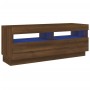 TV-Schrank mit LED-Leuchten Eiche braun 100x35x40 cm von vidaXL, TV-Möbel - Ref: Foro24-815722, Preis: 62,23 €, Rabatt: %