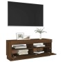 TV-Schrank mit LED-Leuchten Eiche braun 100x35x40 cm von vidaXL, TV-Möbel - Ref: Foro24-815722, Preis: 62,23 €, Rabatt: %