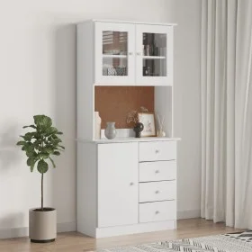 Aparador alto ALTA madera maciza de pino blanco 77x35x165 cm de vidaXL, Aparadores - Ref: Foro24-3187772, Precio: 231,76 €, D...