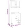 ALTA hohes Sideboard aus massivem weißem Kiefernholz 77x35x165 cm von vidaXL, Sideboards - Ref: Foro24-3187772, Preis: 231,32...