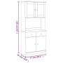 Aparador alto ALTA madera maciza de pino blanco 77x35x165 cm de vidaXL, Aparadores - Ref: Foro24-3187774, Precio: 243,27 €, D...