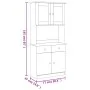 Aparador alto ALTA madera maciza de pino blanco 77x35x165 cm by vidaXL, Sideboards - Ref: Foro24-3187774, Price: 243,32 €, Di...