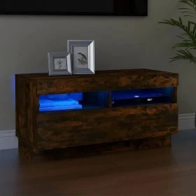 TV-Schrank mit LED-Leuchten, Farbe Eiche geräuchert, 80 x 35 x 40 cm von vidaXL, TV-Möbel - Ref: Foro24-815723, Preis: 52,37 ...