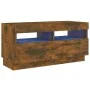 Mueble de TV con luces LED color roble ahumado 80x35x40 cm de vidaXL, Muebles TV - Ref: Foro24-815723, Precio: 52,37 €, Descu...