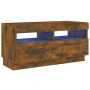 TV-Schrank mit LED-Leuchten, Farbe Eiche geräuchert, 80 x 35 x 40 cm von vidaXL, TV-Möbel - Ref: Foro24-815723, Preis: 53,75 ...