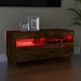 TV-Schrank mit LED-Leuchten, Farbe Eiche geräuchert, 80 x 35 x 40 cm von vidaXL, TV-Möbel - Ref: Foro24-815723, Preis: 52,37 ...