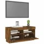 TV-Schrank mit LED-Leuchten, Farbe Eiche geräuchert, 80 x 35 x 40 cm von vidaXL, TV-Möbel - Ref: Foro24-815723, Preis: 52,37 ...