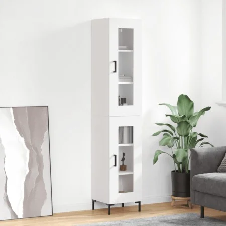 Aparador alto madera contrachapada blanco 34,5x34x180 cm de vidaXL, Aparadores - Ref: Foro24-3199425, Precio: 109,38 €, Descu...