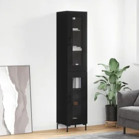 Black plywood sideboard 34.5x34x180 cm by vidaXL, Sideboards - Ref: Foro24-3199426, Price: 104,69 €, Discount: %