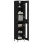 Aparador de madera contrachapada negro 34,5x34x180 cm de vidaXL, Aparadores - Ref: Foro24-3199426, Precio: 105,88 €, Descuent...