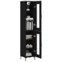 Aparador de madera contrachapada negro 34,5x34x180 cm de vidaXL, Aparadores - Ref: Foro24-3199426, Precio: 104,67 €, Descuent...