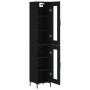 Aparador de madera contrachapada negro 34,5x34x180 cm de vidaXL, Aparadores - Ref: Foro24-3199426, Precio: 105,88 €, Descuent...