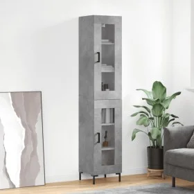 Betongraues Sperrholz-Sideboard 34,5 x 34 x 180 cm von vidaXL, Sideboards - Ref: Foro24-3199429, Preis: 103,36 €, Rabatt: %