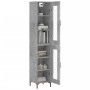 Aparador de madera contrachapada gris hormigón 34,5x34x180 cm de vidaXL, Aparadores - Ref: Foro24-3199429, Precio: 104,62 €, ...