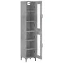 Aparador de madera contrachapada gris hormigón 34,5x34x180 cm de vidaXL, Aparadores - Ref: Foro24-3199429, Precio: 103,35 €, ...