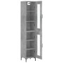 Aparador de madera contrachapada gris hormigón 34,5x34x180 cm de vidaXL, Aparadores - Ref: Foro24-3199429, Precio: 104,62 €, ...