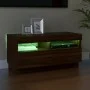 Mueble de TV con luces LED color roble marrón 80x35x40 cm de vidaXL, Muebles TV - Ref: Foro24-815725, Precio: 53,60 €, Descue...