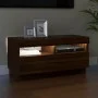 Mueble de TV con luces LED color roble marrón 80x35x40 cm de vidaXL, Muebles TV - Ref: Foro24-815725, Precio: 53,60 €, Descue...
