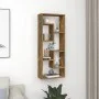 Smoked oak engineered wood wall shelf 36x16x90 cm by vidaXL, Shelves and shelves - Ref: Foro24-815846, Price: 35,24 €, Discou...