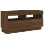 Mueble de TV con luces LED color roble marrón 80x35x40 cm de vidaXL, Muebles TV - Ref: Foro24-815725, Precio: 53,60 €, Descue...