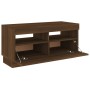 TV-Möbel mit LED-Leuchten, braune Eiche, Farbe 80x35x40 cm von vidaXL, TV-Möbel - Ref: Foro24-815725, Preis: 54,27 €, Rabatt: %