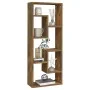 Smoked oak engineered wood wall shelf 36x16x90 cm by vidaXL, Shelves and shelves - Ref: Foro24-815846, Price: 35,24 €, Discou...