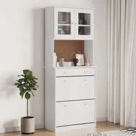 ALTA hohes Sideboard massives Kiefernholz weiß 77x35x188 cm von vidaXL, Sideboards - Ref: Foro24-3187778, Preis: 260,27 €, Ra...