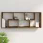 Smoked oak engineered wood wall shelf 36x16x90 cm by vidaXL, Shelves and shelves - Ref: Foro24-815846, Price: 35,24 €, Discou...