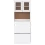 Tall solid white pine highboard 77x35x188 cm by vidaXL, Sideboards - Ref: Foro24-3187778, Price: 260,27 €, Discount: %