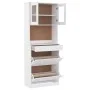Tall solid white pine highboard 77x35x188 cm by vidaXL, Sideboards - Ref: Foro24-3187778, Price: 260,27 €, Discount: %