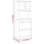 ALTA hohes Sideboard massives Kiefernholz weiß 77x35x188 cm von vidaXL, Sideboards - Ref: Foro24-3187778, Preis: 260,27 €, Ra...